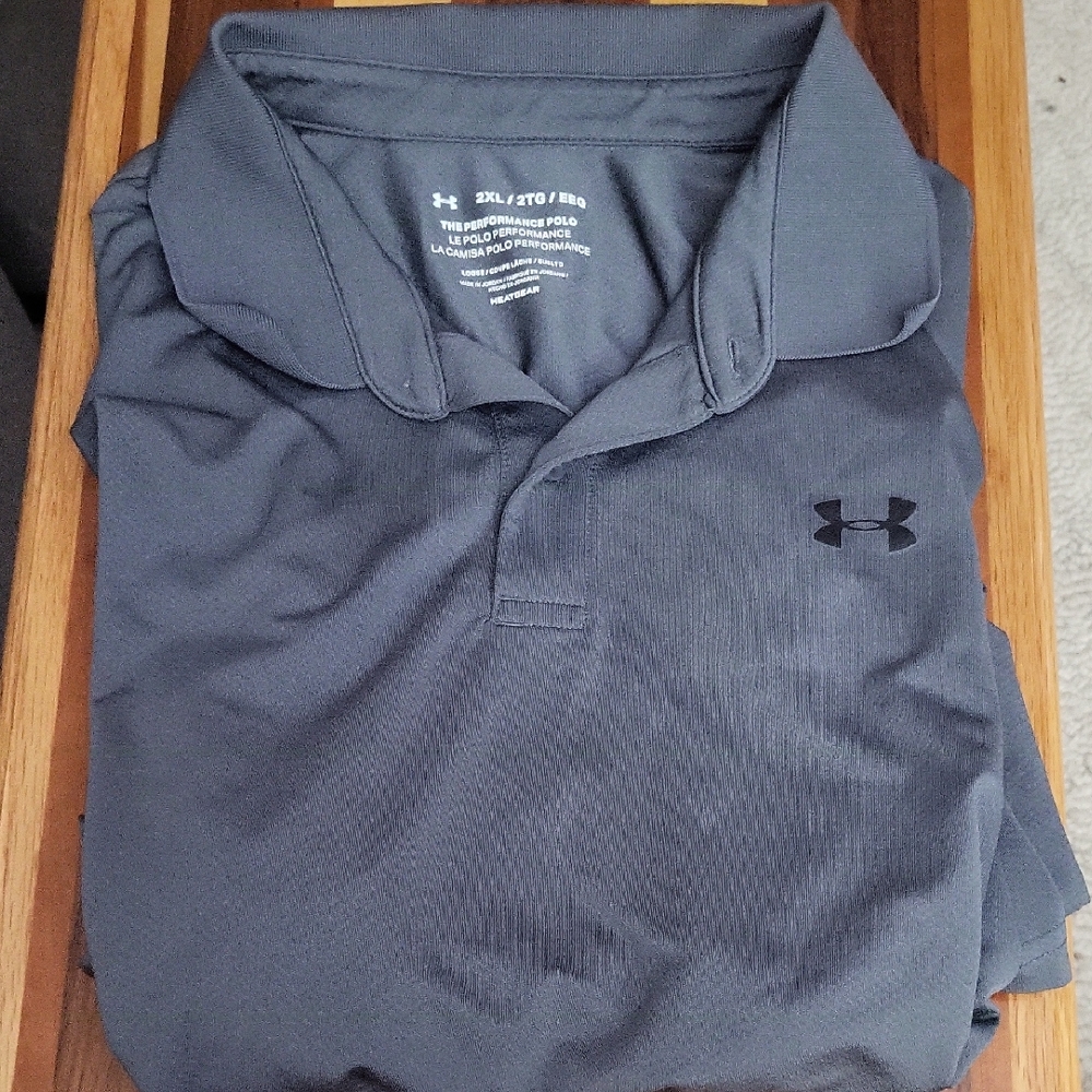 Under Armour Men's Gray Polo Shirt